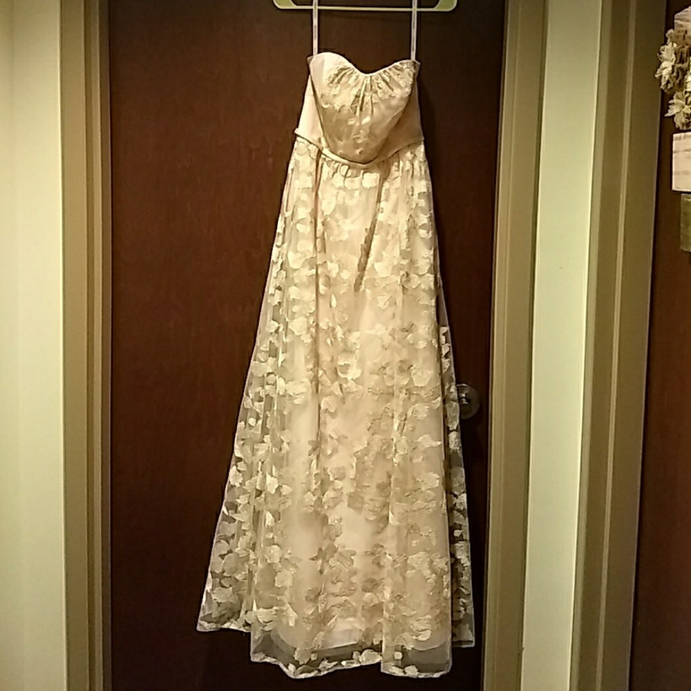 Staples blush pink bridesmaids dresses